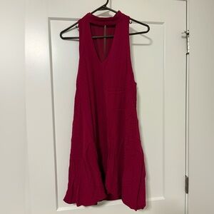 Olivaceous red Sleeveless Dress